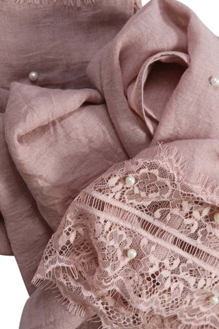 Dusky Pink | Crochet Lace Hijab