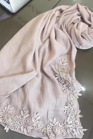Iced Grey | Crochet Lace Hijab