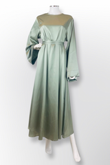 Mint Satin Abaya