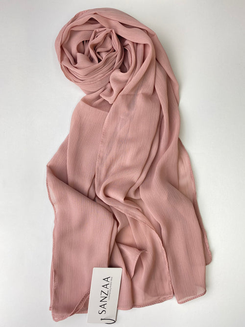 Pastel pink- Lightweight Crinkle Chiffon Hijab