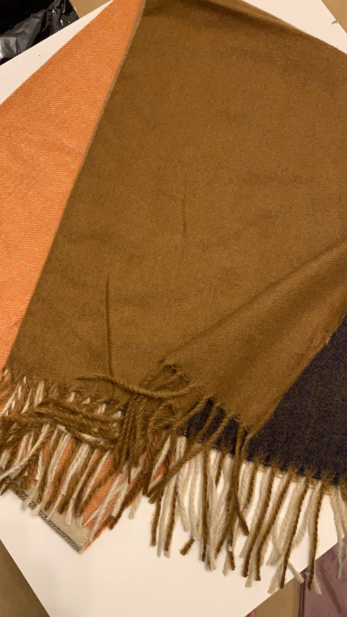 Peru Burnt Orange Blanket Scarf