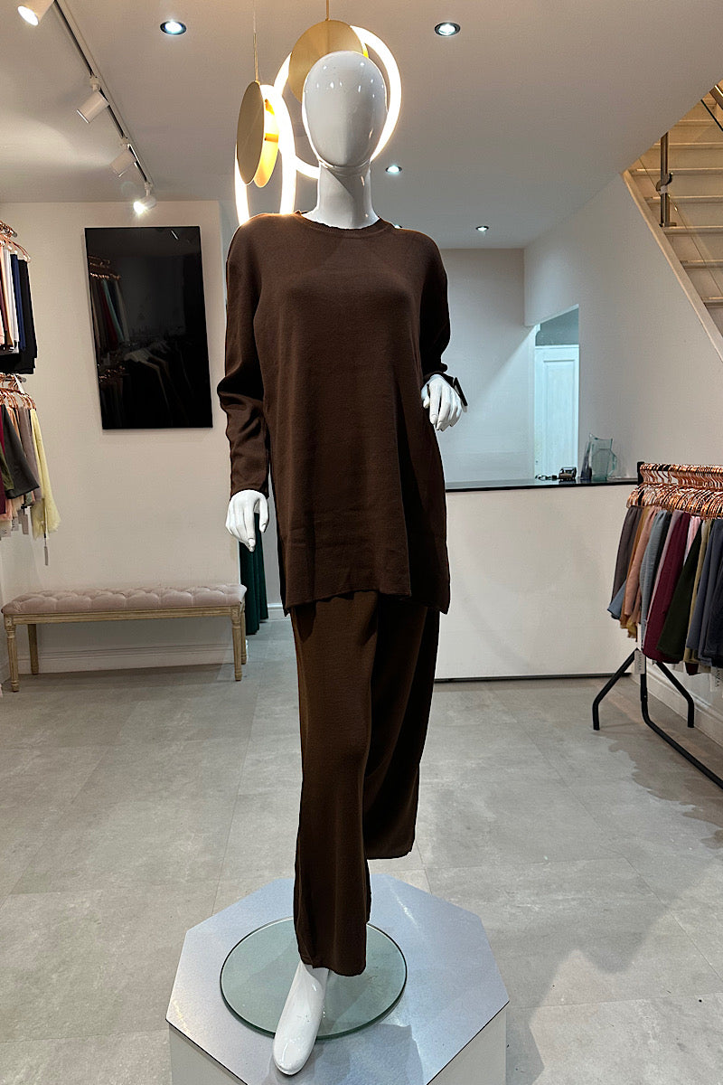 KNIT CO-ORD Brown