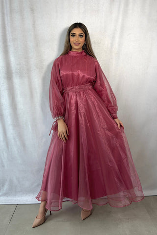 RIA Knit Maxi Dress Pink