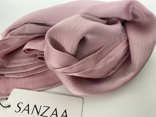 Crinkle Silk-satin Touch Hijab | Lilac