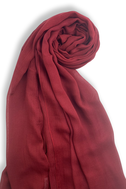 Deep Red | Deluxe Smooth Hijab