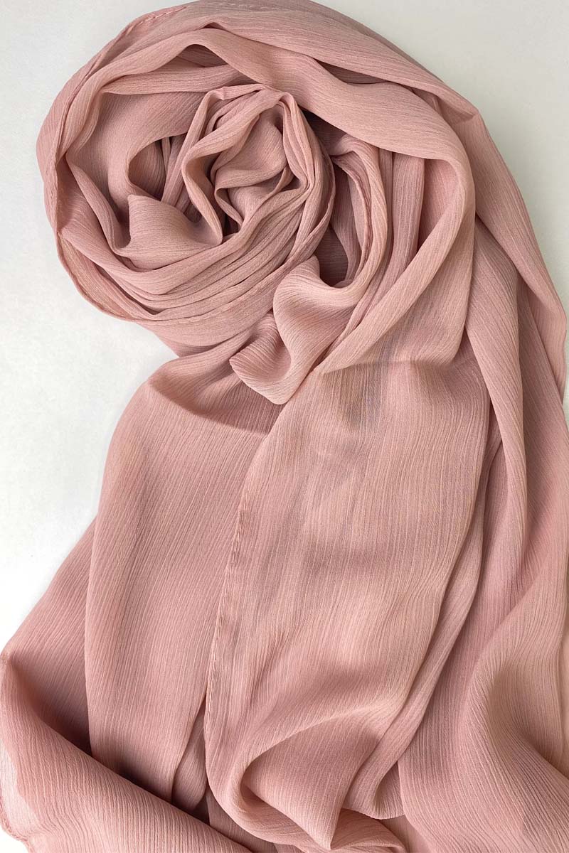 Pastel pink- Lightweight Crinkle Chiffon Hijab