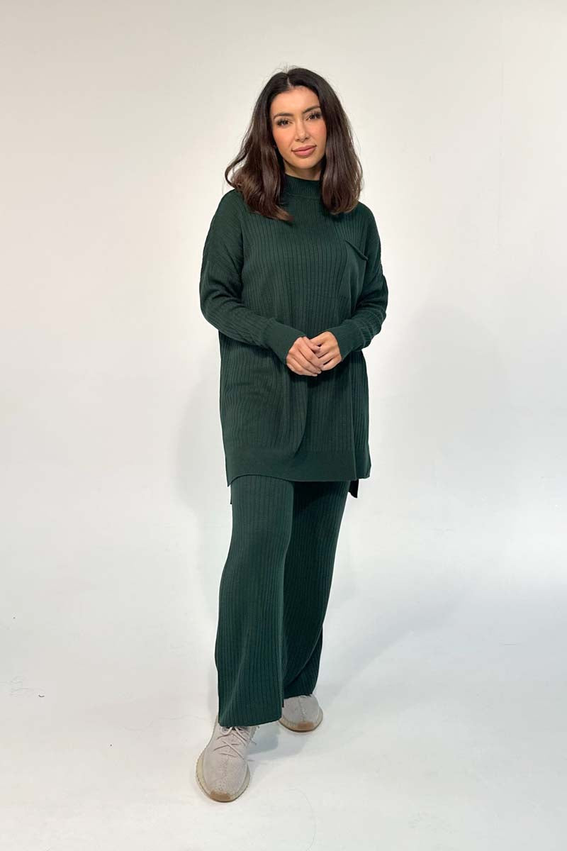 POCKET FRONT CO-ORD GREEN