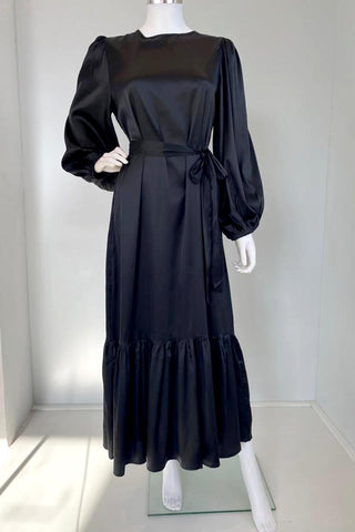 Circle Trim Maxi Dress - Black