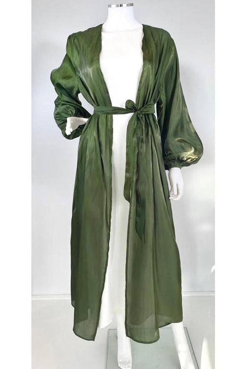 Shiny Kimono | Army Green