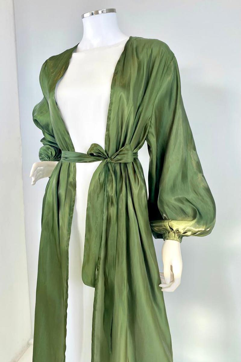 Shiny Kimono | Army Green