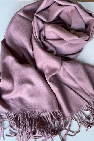 Earthy grey block blanket scarf
