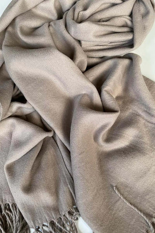 Fur edge blanket shawl- stone